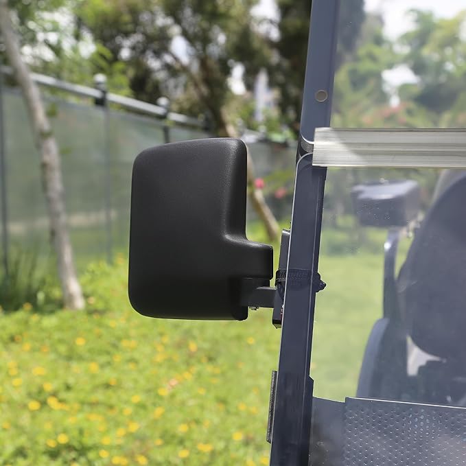 10L0L Golf Cart Mirror, Extra Large Side Rear View Universal for Yamaha, Club Car, EZGO, Folding Adjustable 180 Degree
