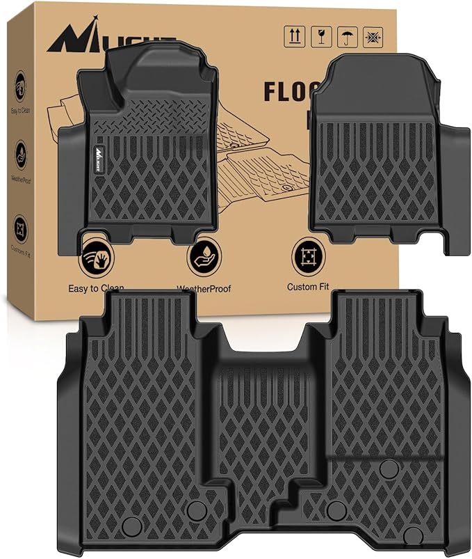 Nilight TPE Floor Mats for Chevy Chevrolet Silverado EV WT Only 2024 2025 2026 All Weather Custom Fit Heavy Duty Floor Liners