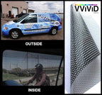 VViViD One Way Perforated Window Vinyl Privacy Wrap Film Roll Decal Sheet DIY Easy to Use Air-Release Adhesive (1ft x 54 Inch)