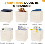 Criusia Large Storage Cubes, 13 Inch Cube Storage Bins for Shelves Closet Nursery Bedroom - 10 Pack Collapsible Storage Baske