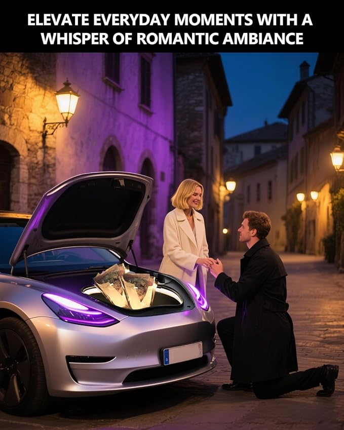 2025 Tesla Frunk LED Strip Model 3 Highland 2024 2025 Flexible Silicone Waterproof Interior Lighting Bar Tesla Front Trunk Accessories Ambient Lights