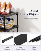 Kitsure Shoe Rack - Non-Woven Shoe Rack Shelf, Shoe Organizer for Closet, Entryway, Garage & Corridor, Stackable Shoe Shelves