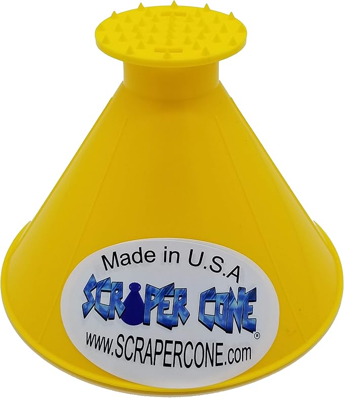 2 Pack of The SCRAPER CONE The Original Ice Scraper, Snow Removal Made in The USA Magical Frost Removal Funnel Shaped Cleaning Tool Car Windshield Deicer Magic Scrapers Instascrape Shovel Brush