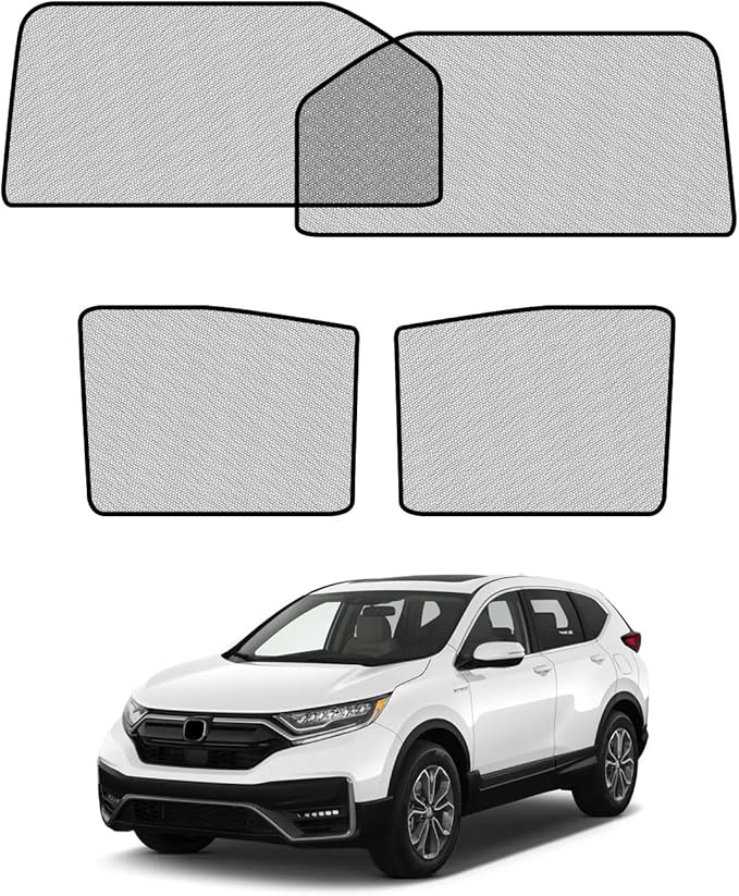 Car Window Shades for Honda-CRV(2017-2022),4 Pack Car Window Cover for Baby Sun Shade Blocker Breathable Mesh,Reduce UV Rays & Heat Insulation Privacy Protection for Camping, Travel, Sleep