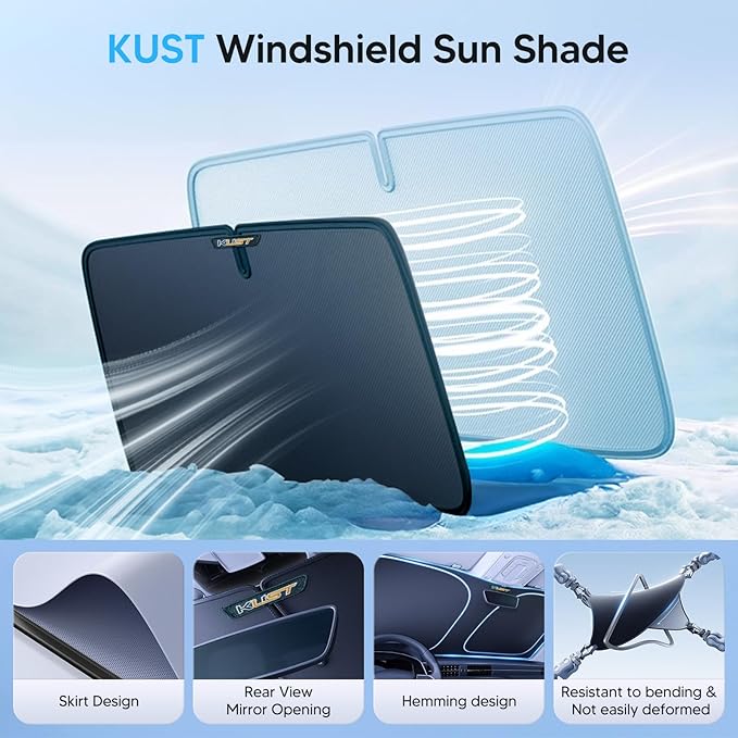 KUST Windshield Sun Shade for Honda CR-V 2007-2018 2019 2020 2021 2022 CRV Accessories Sunshade Window Sun Visor Foldable Block Sun UV Rays Keep Car Cooler