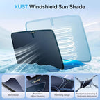KUST Windshield Sun Shade for Honda CR-V 2007-2018 2019 2020 2021 2022 CRV Accessories Sunshade Window Sun Visor Foldable Block Sun UV Rays Keep Car Cooler