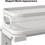 2 Pack 21.3IN-Depth Under Sink Organizer with Smooth Cylindrical Rail,2-Tier Pull Out Multi-Purpose Cabinet Storage for Bathr