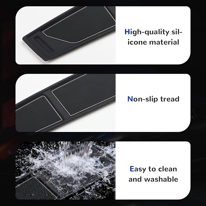 auovo Dash Cover Tray Compatible with Ford Bronco Accessories 2024 2025 2026 Bronco Anti-Slip Silicone Car Dashboard Compartm