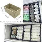 Bructhun Sock Drawer Organizer 9 Pack - Collapsible Fabric Storage Bins for Underwear Divider, Small Closet Organizers with 9