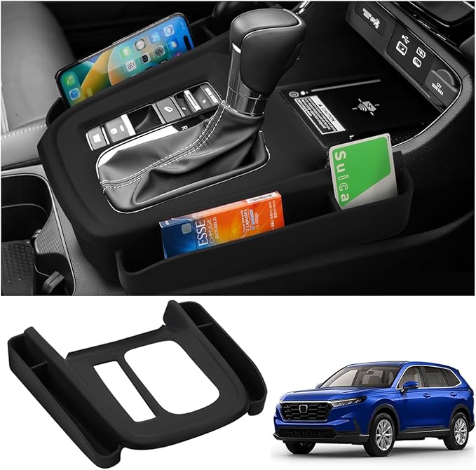 Autorder Silicone Center Console Organizer for 2023-2026 Honda CRV CR-V Accessories Seat Gap Storage Box Soft Gear Shift Panel Trim Cover