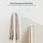 HOOBRO Free Standing Towel Rack for Bathroom, 2 Tier Blanket Rack, 16.5" L x 9.4" W x 31.5" H, Blanket Holder, Drying and Dis