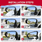 LivTee Blind Spot Mirror, Rectangle Shaped HD Glass Frameless Convex Rear View Mirror with wide angle Adjustable Stick for Cars SUV and Trucks, Pack of 2