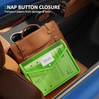 ThinkTex Plastic Expanding File Folders, Transparent Envelopes with Snap Closure, No Dividers, Large Capacity, Document Organ