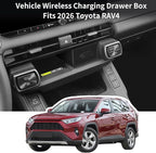 Center Console Organizer Compatible with RAV4 2026 Stable Installation Upper Cubby Drawer Silicone Under Screen Storage Box