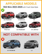 Tuyoung 220lbs Lockable Roof Rack Cross Bars Compatible with Kia NIRO 2023 2024 2025 2026 with Flush Side Rails, Heavy Duty Aluminum Anti Theft Black Roof Rails Crossbars Rooftop Cargo Carrier Luggage