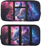 Wolves Car Sun Visor Bag Vehicle Visor Storage Pouch Fits Most Cars,Suvs,Jeeps,Trucks Auto CD Holder with Multi-Pocket