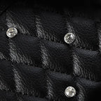HYL World 2PCS Leather Bow Seat Belt Covers Seat Belt Shoulder Pads with Sparkling Bling Rhinestones Decor,Black