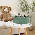 MiniArk Small Storage Baskets for Organizing | Closet Organizer Bins | Shelf Toy Basket | Woven Rope Baskets | Cube Decorativ