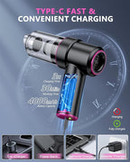 CODN Handheld Car Vacuum Portable Cordless 12000PA, 2 in 1 Handheld Vacuum Cleaner and Air Duster with Multi-Nozzles and LED 