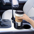 JINKEY Cup Holder Phone Mount, 360°Rotation Gooseneck Car Cup Holder Expander with Cell Phone Holder with Adjustable Base Pho