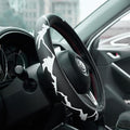 Mountains, Adventure, Outdoors, Camper, Hiking, Mountain Car Leather Steering Wheel Cover - 15-inch Universal Microfiber- Sof