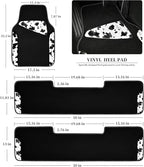 CAR PASS Waterproof Universal 3 Row Car Floor Mats, Cow Print Car Mats Fit for SUV,Vans,sedans, Trucks,Set of 3 Row Vehicles 