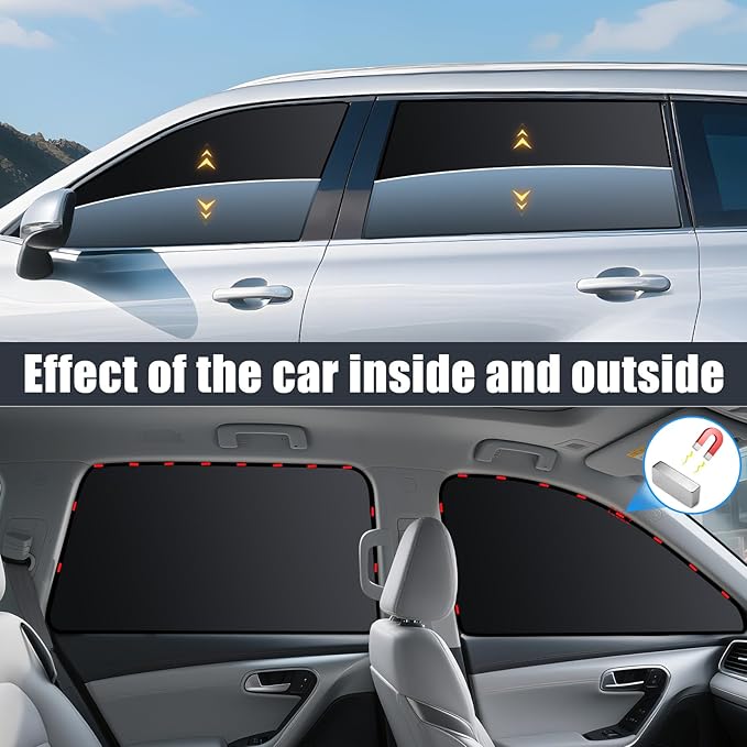ZATOOTO Car Window Shades for Forester 2019-2024, 4 Pcs Magnetic Car Window Covers - 100% Block Light Privacy Curtains, Side Window Sun Shade for Baby Breastfeeding, Sleeping, Camping