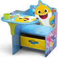 Baby Shark Chair Desk with Storage Bin - Ideal for Arts & Crafts, Snack Time, Homeschooling, Homework & More by Delta Childre