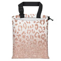 Car Trash Bag Large Hanging Can for Back of Seat, Cute Waterproof Car Garbage Bag for Vehicle, Travelling, Outdoor Luxury Glitter Pink Leopard