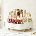 Anyoifax Makeup Perfume Organizer Tray with Divider 360 Degree Rotating Lazy Susan Skincare Lotion Organizer Spinning Cosmeti