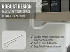 Nexu 6-Pack Metal Mesh Shelf Dividers for Closet Organization, Ultra-Stable Under-Shelf Hook Design, Matte Non-Slip Heavy Dut