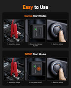 WOLFBOX 2000A Jump Starter with Air Compressor, 37Wh Car Battery Jumper Starter Portable (up to 5L Gas Engine) with 150PSI