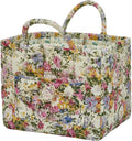 Boho Fabric Storage Basket, Large Capacity Laundry Basket, 12.2'' x 10.23'' x 10.23'' Collapsible Laundry Hamper with Easy Ca