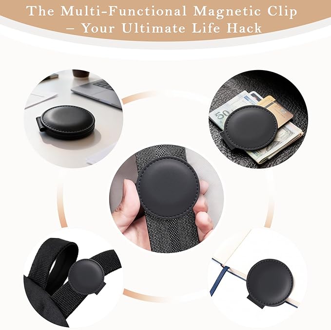 2 Pack Stronger Magnetic Belt Clip, Shoulder Strap Positioners, Relieves Neck & Shoulder Pressure, Enhances Traveling Safety & Comfort
