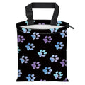 Car Trash Bag Large Hanging Can for Back of Seat, Cute Waterproof Car Garbage Bag for Vehicle, Travelling, Outdoor Cute Purple Paw