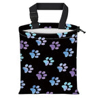 Car Trash Bag Large Hanging Can for Back of Seat, Cute Waterproof Car Garbage Bag for Vehicle, Travelling, Outdoor Cute Purple Paw