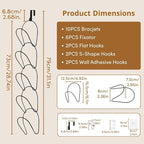 LINFIDITE 10 Pack Hat Rack Hanger Holder Organizer Closet Hanging Baseball Cap Display Storage Rack for Scarves Handbags Towe