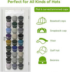 Unjumbly Baseball Hat Rack, 24 Pocket Over-The-Door Hat Organizer with Clear Deep Pockets to Display Baseball Caps Collection