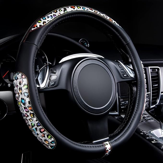 Flying Banner car Steering Wheel Cover Gel Massage Velvet Cool Warm Universal Size 15 inches SUV Truck Anti Slip Odorless Sum