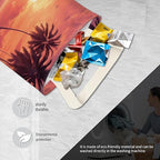 Hanging Car Garbage Bag, Cute Car Trash Can Bag, Automotive Accessories for Women Men Beautiful Tropical Sunset Palm