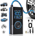Tire Inflator Portable Air Compressor Portable Cordless Mini Air Pump with Digital Pressure Gauge Inflater 150PSI Fast Inflation and Auto Shutoff Function Tires Pump for Cars Motorcycles Bikes (Blue)