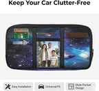 Wolf Pattern Sun Visor Organizer for Trucks,Scratch-Resistant Car Sun Visor Storage Bag Auto Sunshade Organizer Bag with Zipper