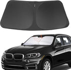 Front Windshield Sun Shade Foldable Car Front Window Sun Shade Windshield Shade Custom Fit for 2014-2018 BMW X5 Block UV Rays Heat Keep Car Cooler