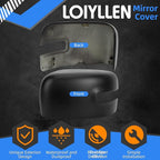 Driver Side Mirror Cover Replacement for Jeep Renegade 2015 2016 2017 2018 2019 - Left Side Mirror Covers, Rear View Mirror Cap Accessories With Lamp, Textured