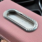 Car Tissue Holder, Sun Visor Napkin Holder, Luxury PU Leather Backseat Tissue Case Holder (Pink)