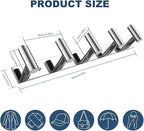 VAEHOLD Hat and Coat Wall Mount Rack - Hooks for Robes, Bags, Keys, and Towels - Bathroom Towel Hanger Organizer (Polished Ch