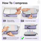Veken 9/11 Set Compression Packing Cubes for Travel Essentials,Compressible Expandable Large Luggage Suitcase Organizer Bags 