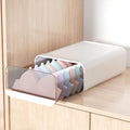 Underwear Organizer Drawer, 1 Cell Plastic Sock Underwear Storage Drawer, Stackable Closet Organizers and Storage Box for Bra