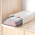 Underwear Organizer Drawer, 1 Cell Plastic Sock Underwear Storage Drawer, Stackable Closet Organizers and Storage Box for Bra