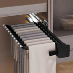 Pull-Out Clothes Rail,Extendable Pull Out Storage Closet Rod, Bearing 40kg Pull-Out Clothes Rail, Aluminum Alloy Retractable 